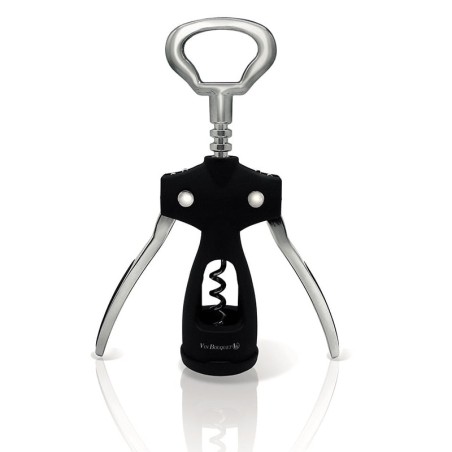 Tire-bouchon à ailes noir Vin Bouquet avec décapsuleur intégré