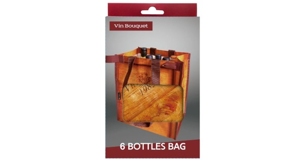 Emballage du sac porte-bouteilles six places Vin Bouquet