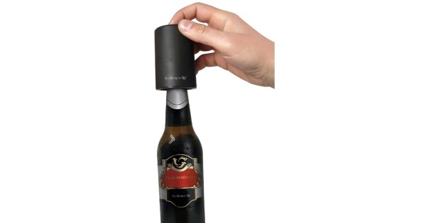 Décapsuleur Vin Bouquet utilisé par pression sur une bouteille de bière
