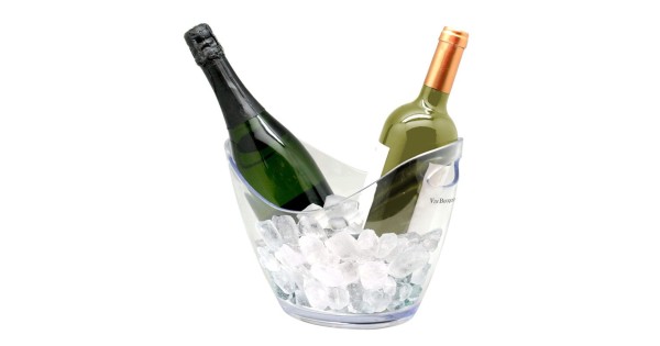 Vasque Vin Bouquet en acrylique transparent pour deux bouteilles