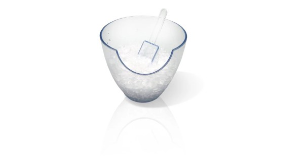 Bac transparent et cuillère du broyeur à glace Vin Bouquet