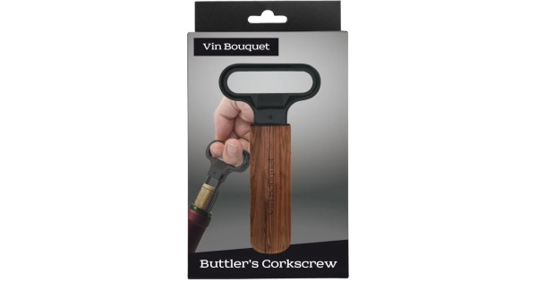 Emballage du tire-bouchon bilame Vin Bouquet avec étui en noyer