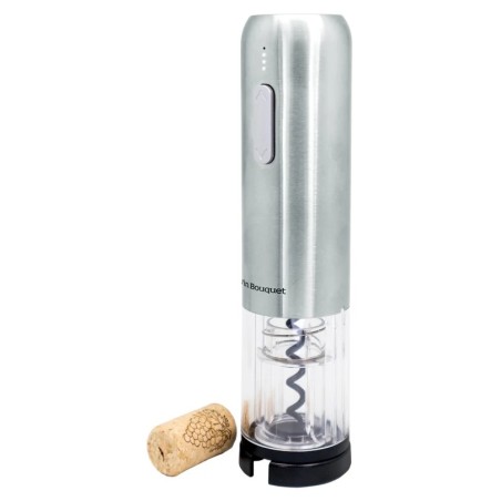 Tire-bouchon électrique Compact argent Vin Bouquet avec partie transparente