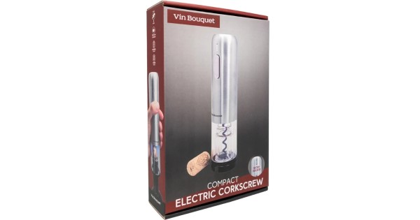 Emballage du tire-bouchon électrique Compact argent Vin Bouquet
