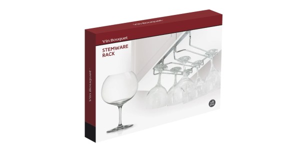 Emballage du rack suspendu pour neuf verres Vin Bouquet
