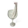 Goupillon Vin Bouquet utilisé pour nettoyer un verre à pied