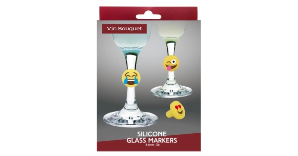 Emballage des marque-verres Emojis Vin Bouquet