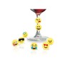 Marque-verres Emojis Vin Bouquet autour d’un verre à pied