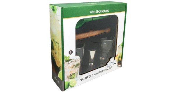 Coffret Mojito et Caipirinha de cinq pièces Vin Bouquet