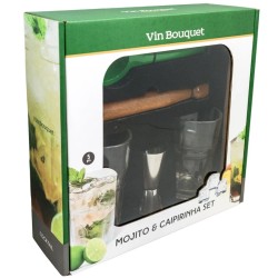 Coffret Mojito et Caipirinha de cinq pièces Vin Bouquet