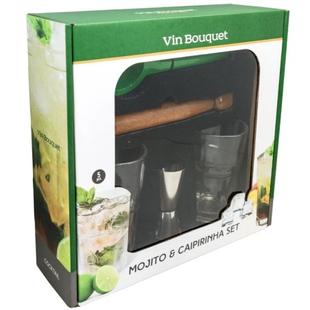 Coffret Mojito et Caipirinha de cinq pièces Vin Bouquet