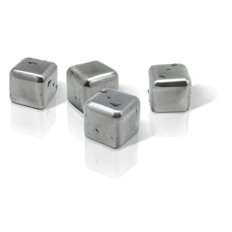 Quatre glaçons réutilisables en inox Vin Bouquet aux angles arrondis