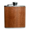 Flasque Vin Bouquet de 18 cl en inox à décor bois