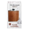 Flasque en inox à décor bois Vin Bouquet dans son emballage