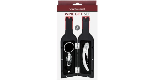 Emballage du petit coffret vin en forme de bouteille Vin Bouquet