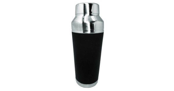 Shaker Vin Bouquet 700 ml en inox avec revêtement en caoutchouc noir