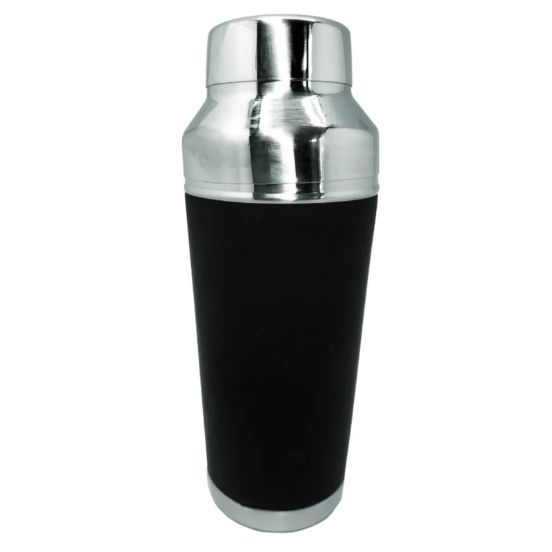 Shaker Vin Bouquet 700 ml en inox avec revêtement en caoutchouc noir