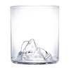 Verre à whisky Montagne Vin Bouquet, vue du relief au fond