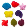 Huit marque-verres Nature Vin Bouquet en silicone de formes et couleurs assorties