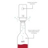 Schéma d’utilisation de la pompe à vin électrique Vacu Vin