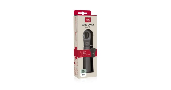 Pompe Loop graphite Vacu Vin avec bouchon dans son emballage
