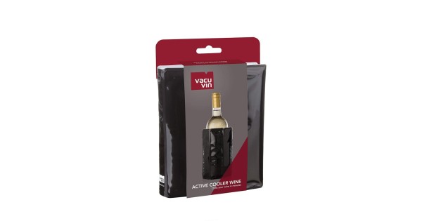 Emballage du rafraîchisseur Rapid Ice noir brillant Vacu Vin