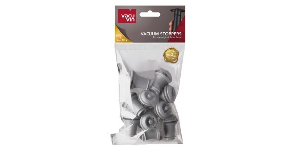 Sachet de dix bouchons gris anthracite pour pompe Vacu Vin