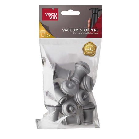 Sachet de dix bouchons gris anthracite pour pompe Vacu Vin