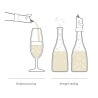 Étapes d’ouverture et de fermeture du bouchon garde-champagne Vacu Vin