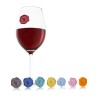 Verre à vin avec marque-verre Grappes rouge Vacu Vin