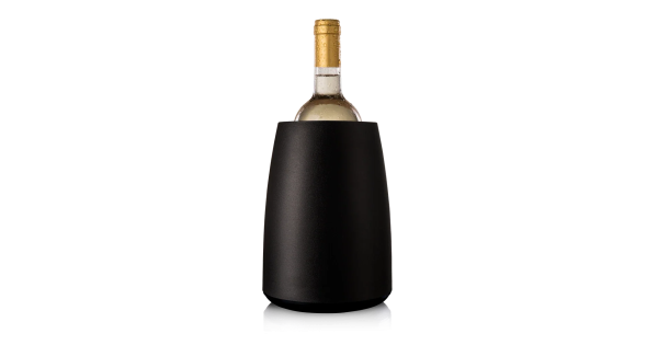 Seau à vin Elegant noir Vacu Vin avec bouteille