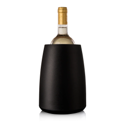 Seau à vin Elegant noir Vacu Vin avec bouteille