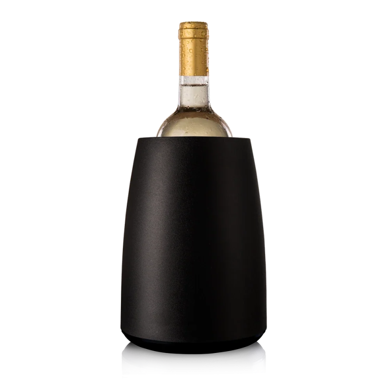 Seau à vin Elegant noir Vacu Vin avec bouteille