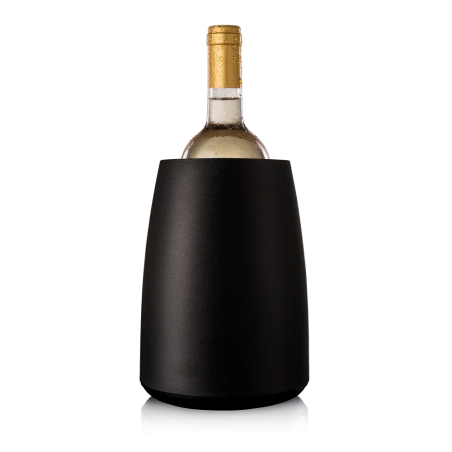 Seau à vin Elegant noir Vacu Vin avec bouteille