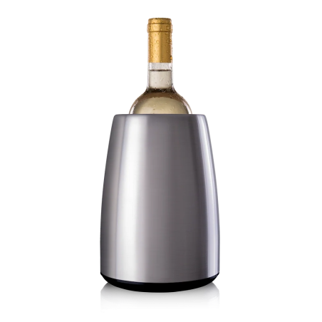 Seau à vin Elegant Vacu Vin en acier brossé avec bouteille