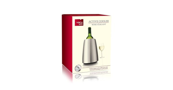 Emballage du seau à vin Elegant acier brossé Vacu Vin