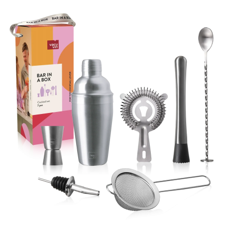 Coffret cocktail Bar in a Box Amateur Vacu Vin et ses sept accessoires