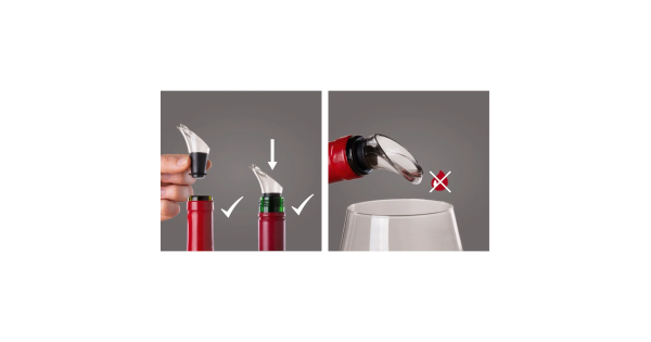 Mise en place et service avec le verseur Wine Server Crystal Vacu Vin