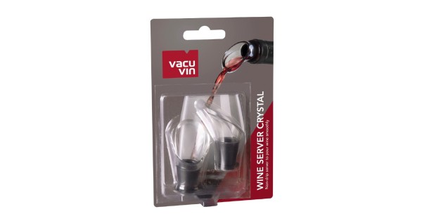 Blister des deux verseurs Wine Server Crystal Vacu Vin