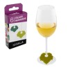 Boîte de six marque-verres Feuilles de vigne Koala avec verre