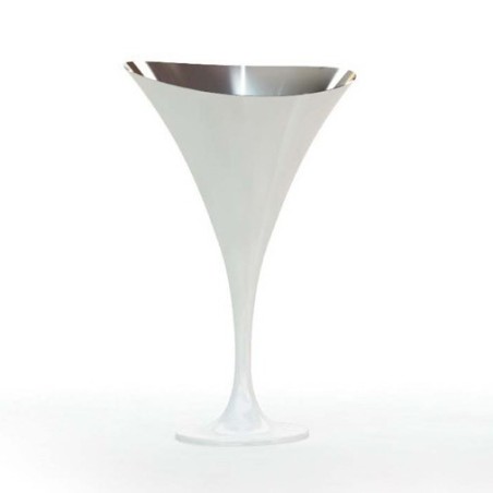 Vasque à champagne sur pied design blanc laqué Salon AROM Vasque à champagne sur pied design blanc laqué Salon AROM