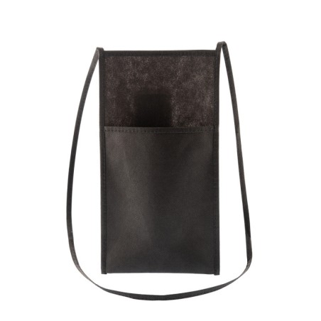 Porte-verre Koala en intissé noir avec cordon de cou