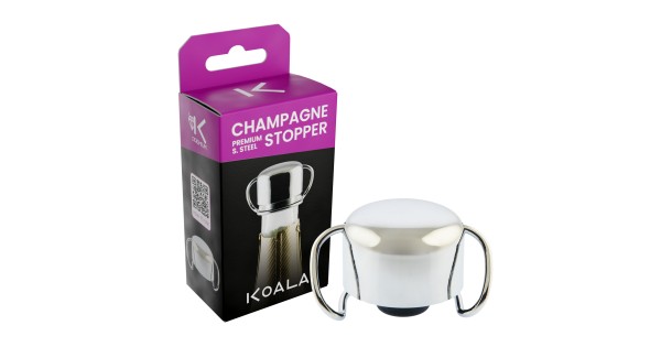 Bouchon à champagne Premium argenté Koala et sa boîte