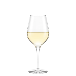 Verre Exquisit 35 cl Stölzle Lausitz rempli de vin blanc