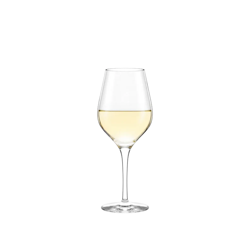 Verre Exquisit 35 cl Stölzle Lausitz rempli de vin blanc