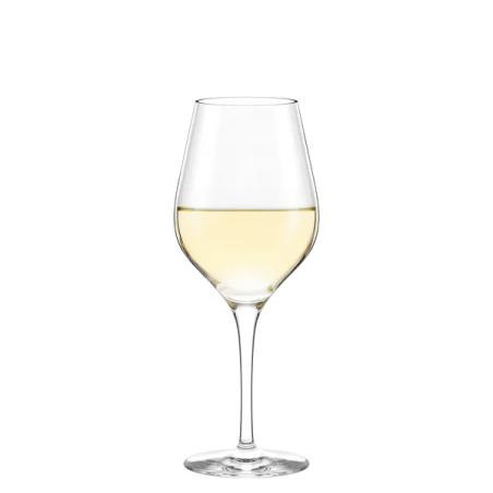 Verre Exquisit 35 cl Stölzle Lausitz rempli de vin blanc
