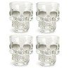 Quatre verres à shot Tête de mort Kikkerland en verre épais