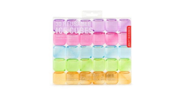 Boîte de 30 glaçons réutilisables colorés Kikkerland