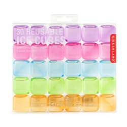 Boîte de 30 glaçons réutilisables colorés Kikkerland