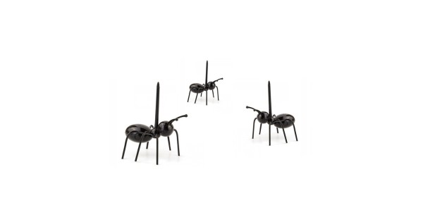Trois pics Fourmis Kikkerland noirs avec pointe verticale